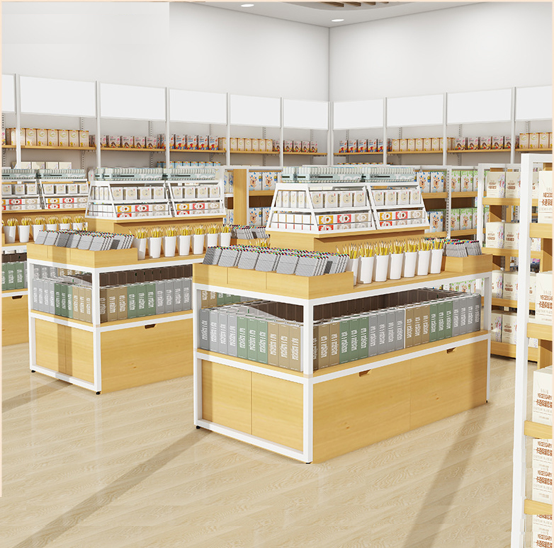 0317-1-1 Stationery Store Design Display Shelves Promotion Desk Toy Store Boutique Store Flow Table Display Cabinet Display Racks