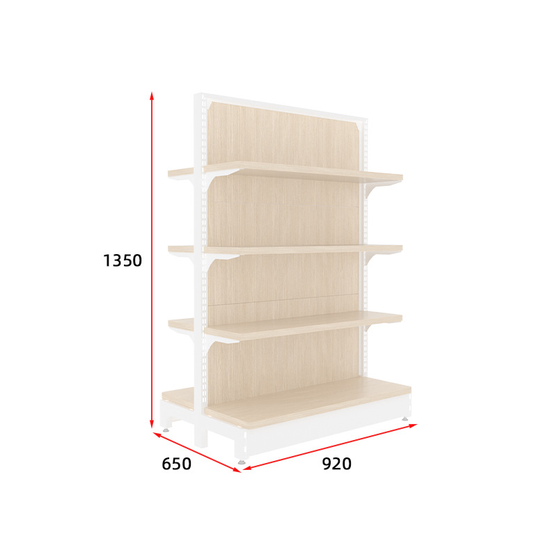 Adjustable Steel-Wood Convenience Store & Supermarket Pharmacy Display Shelves for Wholesale Snack Boutique Use