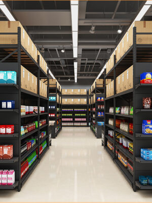 Supermarket Shelf Rack Large Warehouse Goods Storage Rack Membership Store Discount Store Display Rack Wholesale Display Shelves