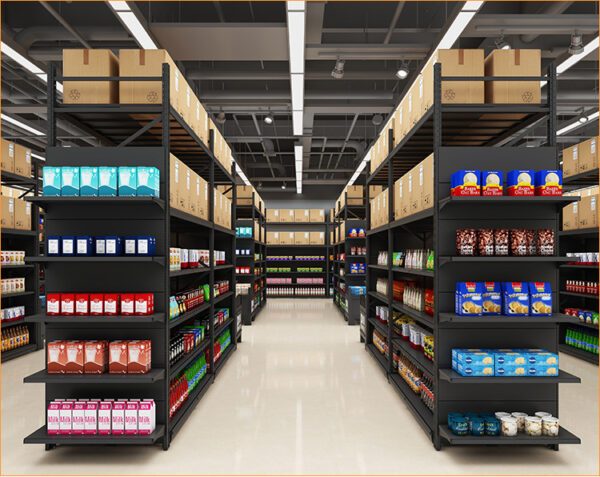 Supermarket Shelf Rack Large Warehouse Goods Storage Rack Membership Store Discount Store Display Rack Wholesale Display Shelves