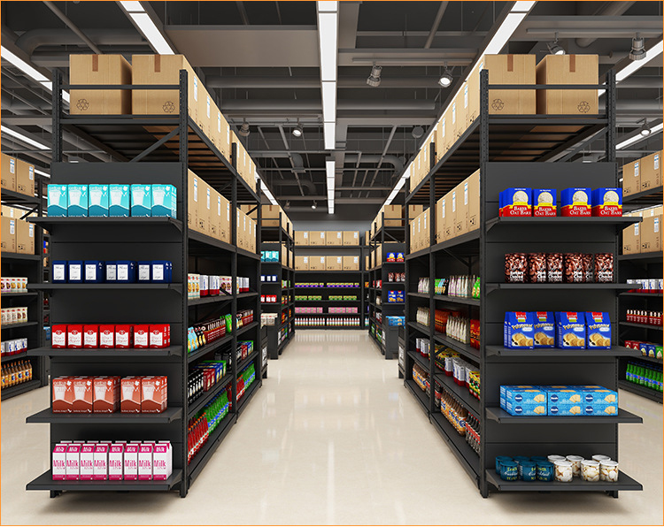 0317-3-1 Supermarket Shelf Rack Large Warehouse Goods Storage Rack Membership Store Discount Store Display Rack Wholesale Display Shelves