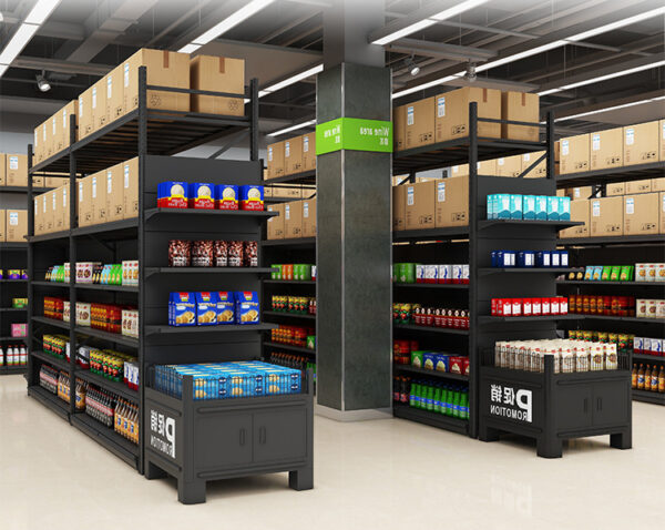 Supermarket Shelf Rack Large Warehouse Goods Storage Rack Membership Store Discount Store Display Rack Wholesale Display Shelves