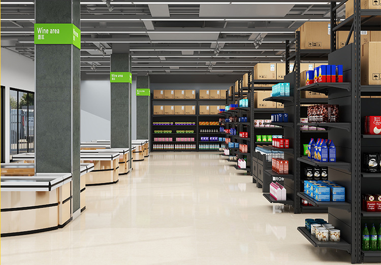 0317-3-3 Supermarket Shelf Rack Large Warehouse Goods Storage Rack Membership Store Discount Store Display Rack Wholesale Display Shelves