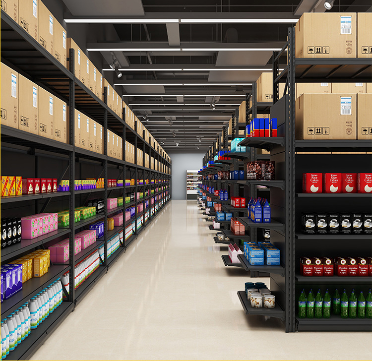0317-3-4 Supermarket Shelf Rack Large Warehouse Goods Storage Rack Membership Store Discount Store Display Rack Wholesale Display Shelves