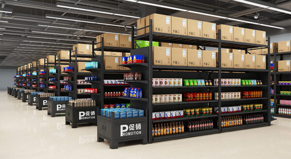 Supermarket Shelf Rack Large Warehouse Goods Storage Rack Membership Store Discount Store Display Rack Wholesale Display Shelves