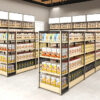 0318-1-1 Wholesale Supermarket Shelves Convenience Stores Snack Shops Mother and Baby Boutique Stationery Stores Island Back Mesh Shelves