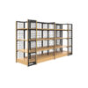 0318-1-5 Wholesale Supermarket Shelves Convenience Stores Snack Shops Mother and Baby Boutique Stationery Stores Island Back Mesh Shelves