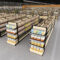 High Quality Commercial Double Sided Steel & Wood Display Shelves for Supermarkets Malls Department Stores Convenience Store