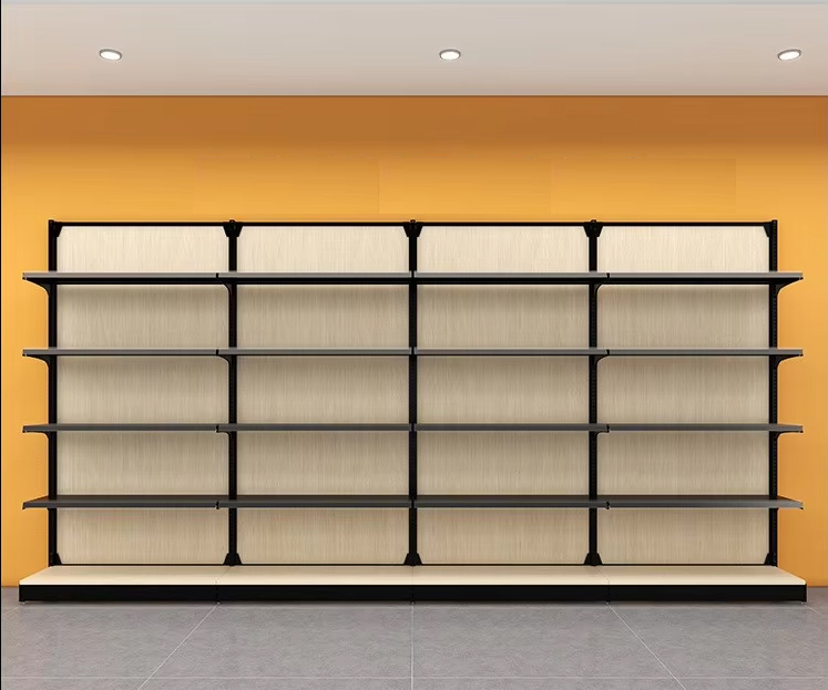 Customized Adjustable Mesh Panel Supermarket Display Shelves Storage Shelves Daily Necessities Supermarket Display Racks