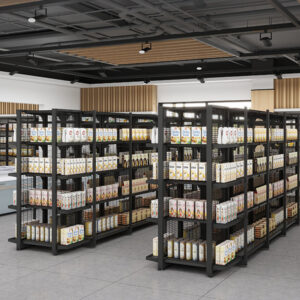 0318-3-1 Customized Adjustable Mesh Panel Supermarket Display Shelves Storage Shelves Daily Necessities Supermarket Display Racks