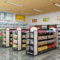 Custom Supermarket Steel Wood Shelves Chain Convenience Store Display Shelf Snack Shelf Stationery Stores Island Back Shelves