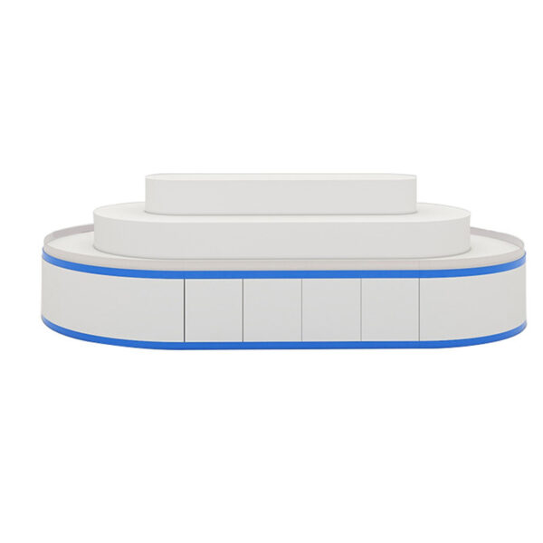 Custom Brand Pavilion Store Snack Display Racks Single/Double Sided Commercial Food Display Shelves for Supermarket Brand Halls