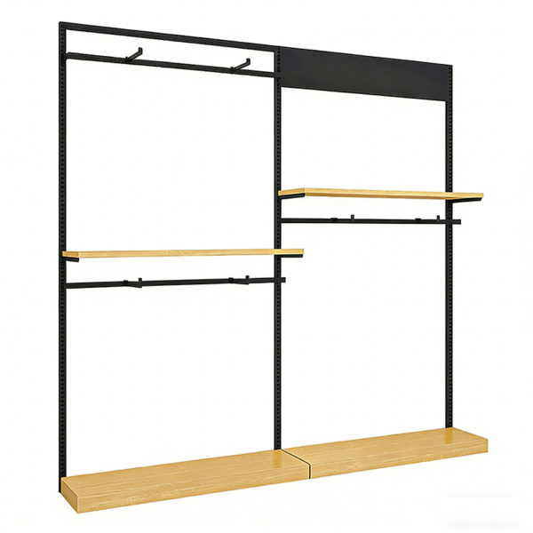Whole Store Design Customized Shopping Mall Clothing Men's Clothing Store Shelves Storage Racks Chain Stores Display Racks