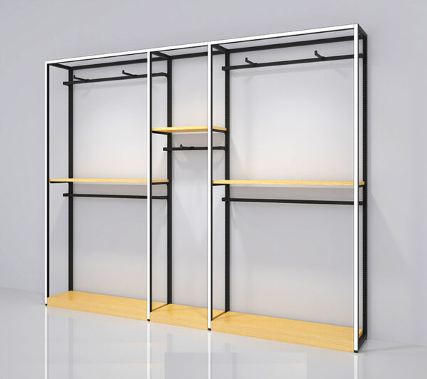 Whole Store Design Customized Shopping Mall Clothing Men's Clothing Store Shelves Storage Racks Chain Stores Display Racks