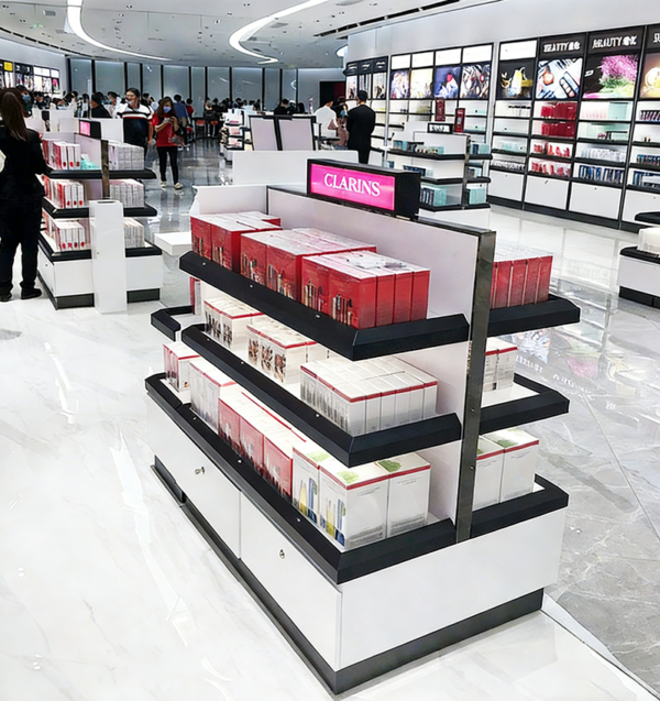 Cosmetics Counter Beauty Salon Products Display Cabinet Live Broadcast Room Skin Care Products Facial Mask Shelf with Light