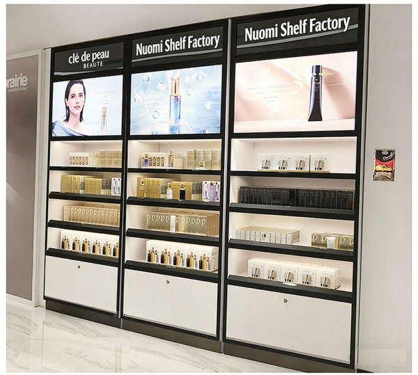 Cosmetics Counter Beauty Salon Products Display Cabinet Live Broadcast Room Skin Care Products Facial Mask Shelf with Light