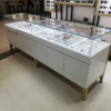 Customized Wood Baking Paint Glass Glasses Display Cabinet Island Cabinet Sunglasses Eyeglass Store Shelf showcase