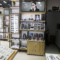 Customized Wood Baking Paint Glass Glasses Display Cabinet Island Cabinet Sunglasses Eyeglass Store Shelf showcase