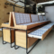 Customized Glasses Island Cabinet Shopping Mall Glasses Display Rack Wood Grain Baking Paint Sunglasses Display Cabinet