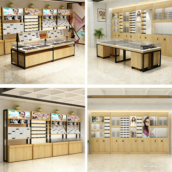 Customized Baked Paint Glasses Display Cabinet Shopping Mall Glasses Glass Island Cabinet Sunglasses Shelf High Cabinet