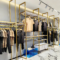 0325-5-1 Customized Stainless Steel Clothing Display Rack Floor Standing Clothes Hanger Specific Shopping Mall Clothing Display Shelves
