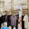 0325-5-9 Customized Stainless Steel Clothing Display Rack Floor Standing Clothes Hanger Specific Shopping Mall Clothing Display Shelves