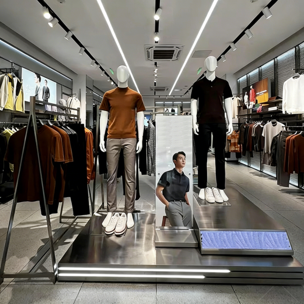 Custom Men's Clothing Store Racks High-end Shopping Malls Brand Stores Exhibition halls Boutique Store Clothing Display Shelves