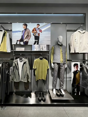 0325-6-2 Custom Men's Clothing Store Racks High-end Shopping Malls Brand Stores Exhibition halls Boutique Store Clothing Display Shelves