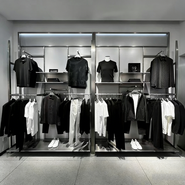 Custom Men's Clothing Store Racks High-end Shopping Malls Brand Stores Exhibition halls Boutique Store Clothing Display Shelves