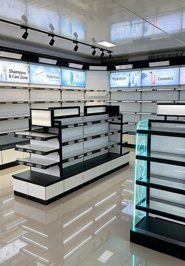 Cosmetics Display Rack Nail Art Makeup Skincare Product Sample Shelf Beauty Store Product Display Cabinet showcase