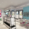 Cosmetics Display Cabinet Beauty Salon Makeup Skincare Products Shelves Back Cabinets Central Island showcase Store Design