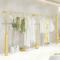 0326-4-1 Women's Clothing Store Display Shelves Creative Wall Mounted Golden Clothes Display Racks Clothing Store Hangers Display Stand