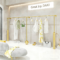 0326-4-3 Women's Clothing Store Display Shelves Creative Wall Mounted Golden Clothes Display Racks Clothing Store Hangers Display Stand