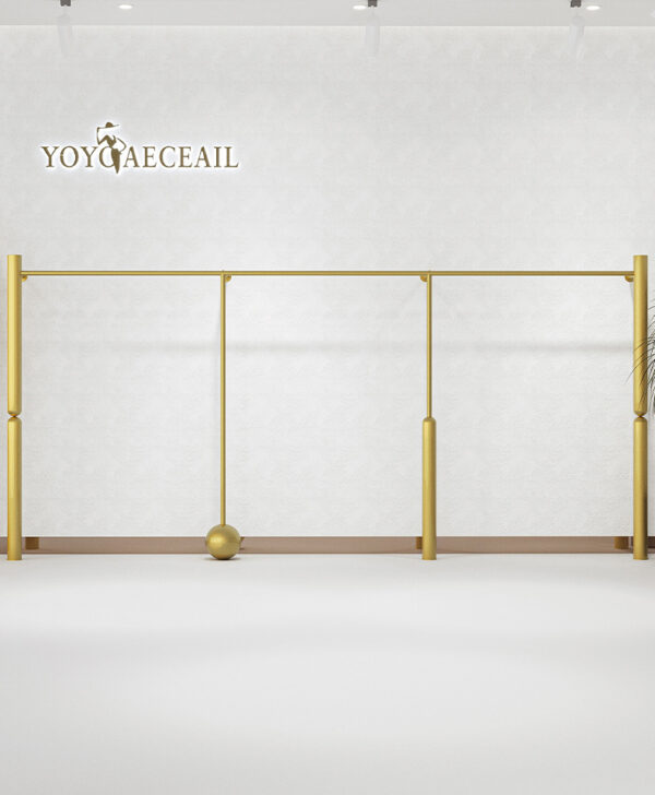 Women's Clothing Store Display Shelves Creative Wall Mounted Golden Clothes Display Racks Clothing Store Hangers Display Stand