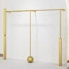 Women's Clothing Store Display Shelves Creative Wall Mounted Golden Clothes Display Racks Clothing Store Hangers Display Stand