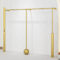 0326-4-8 Women's Clothing Store Display Shelves Creative Wall Mounted Golden Clothes Display Racks Clothing Store Hangers Display Stand