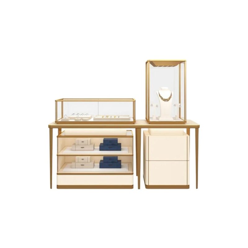 Jewelry Store Design Jewelry Glass Display Cabinets Jewelry Counters Gold Display showcase Customized Jewelry Cabinets