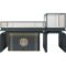 High Quality Multi-Layer Rectangular Jewelry Display Cabinets Customizable Jewelry Counter Gold Display Stand Container Showcase