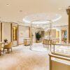 0328-6-2 Customized Luxury Jewelry & Watch Display Cabinet Curved Glass Showcase High-End Counter Island for Shopping Mall Jewelry Store