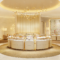 Customized Luxury Jewelry & Watch Display Cabinet Curved Glass Showcase High-End Counter Island for Shopping Mall Jewelry Store