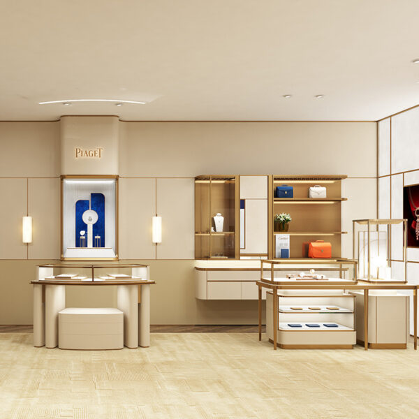 Store Design High-end Jewelry Display Cabinet Modern Light Luxury Style Custom Specialized Cabinet Showcase for Jewelry Store