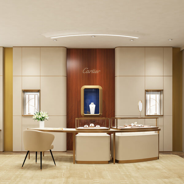 Store Design High-end Jewelry Display Cabinet Modern Light Luxury Style Custom Specialized Cabinet Showcase for Jewelry Store