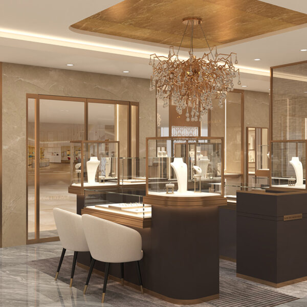 Brand Chain Store High-end Jewelry Display Cabinets Customized Cashier Jewelry Display Props Display Showcase for Shopping Mall