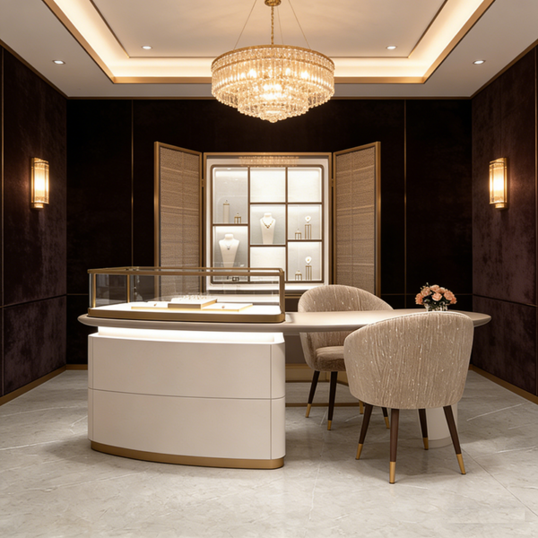 Brand Chain Store High-end Jewelry Display Cabinets Customized Cashier Jewelry Display Props Display Showcase for Shopping Mall