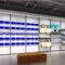 Customized Modern Metal Wall Mounted Shoe Display Rack Store Design Rotating Showroom for Retail Shop
