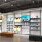 Customized Modern Metal Wall Mounted Shoe Display Rack Store Design Rotating Showroom for Retail Shop