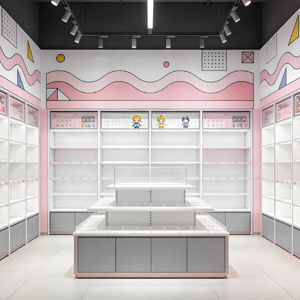 Whole Store Design Trendy Toy Shelf Custom Two-dimensional Anime Figure Display Stand Blind Box Counter Density Display Racks