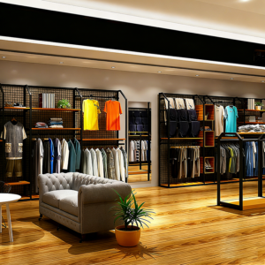 0402-6-2 Design Customized Clothing Display Racks Commercial Floor Hangers Racks Display Props Display Cabinets for Clothing Stores
