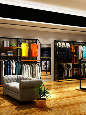 Design Customized Clothing Display Racks Commercial Floor Hangers Racks Display Props Display Cabinets for Clothing Stores