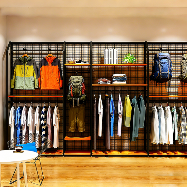 Design Customized Clothing Display Racks Commercial Floor Hangers Racks Display Props Display Cabinets for Clothing Stores